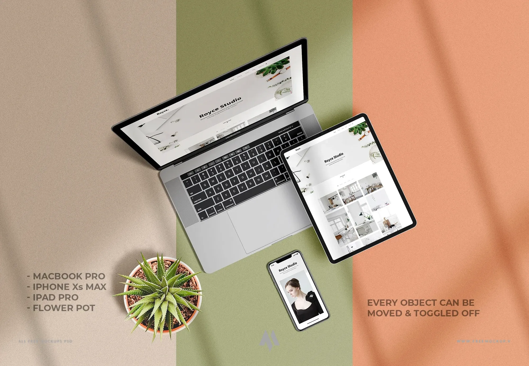 Mockup Psd iPhone, iPad & MacBook – Vol 2