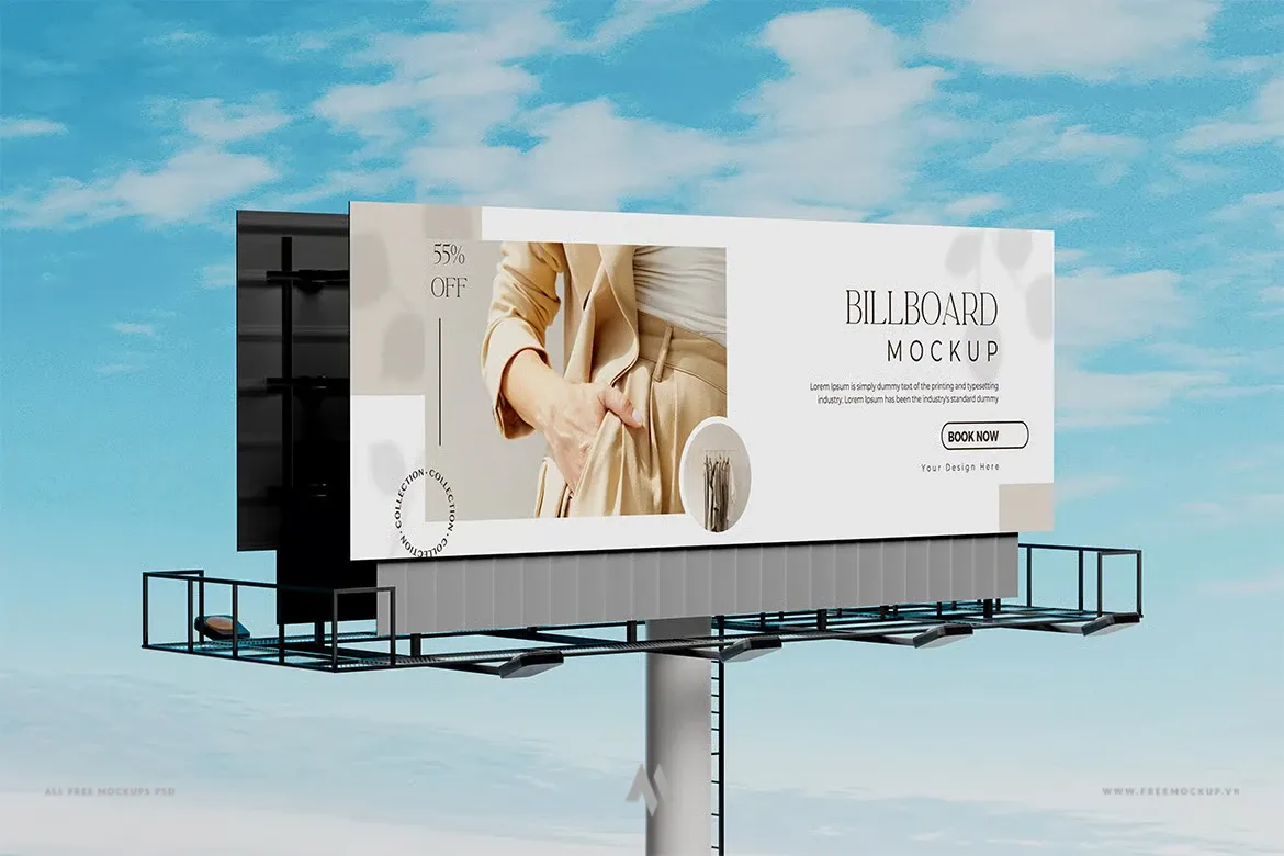 Mockup biển quảng cáo ngoài trời