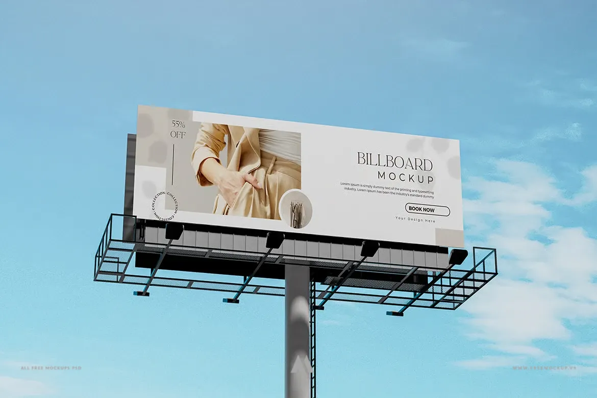 Mockup biển quảng cáo ngoài trời
