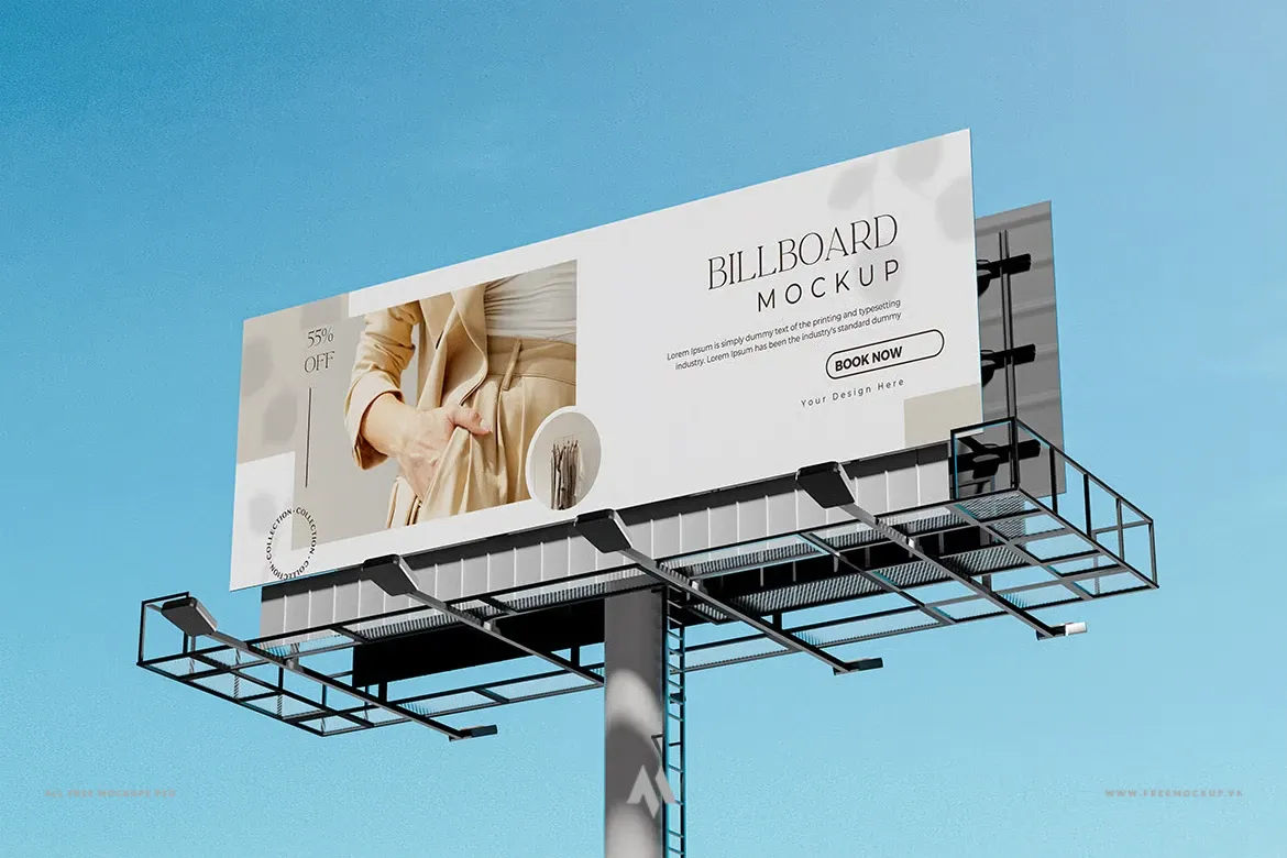 Mockup biển quảng cáo ngoài trời