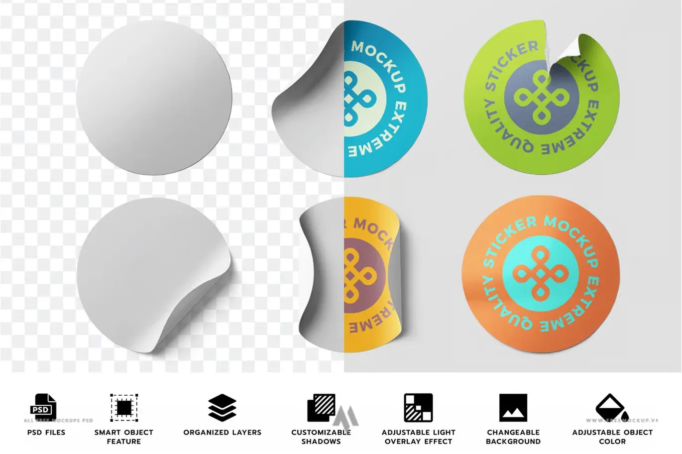Mockup tem dán miễn phí
