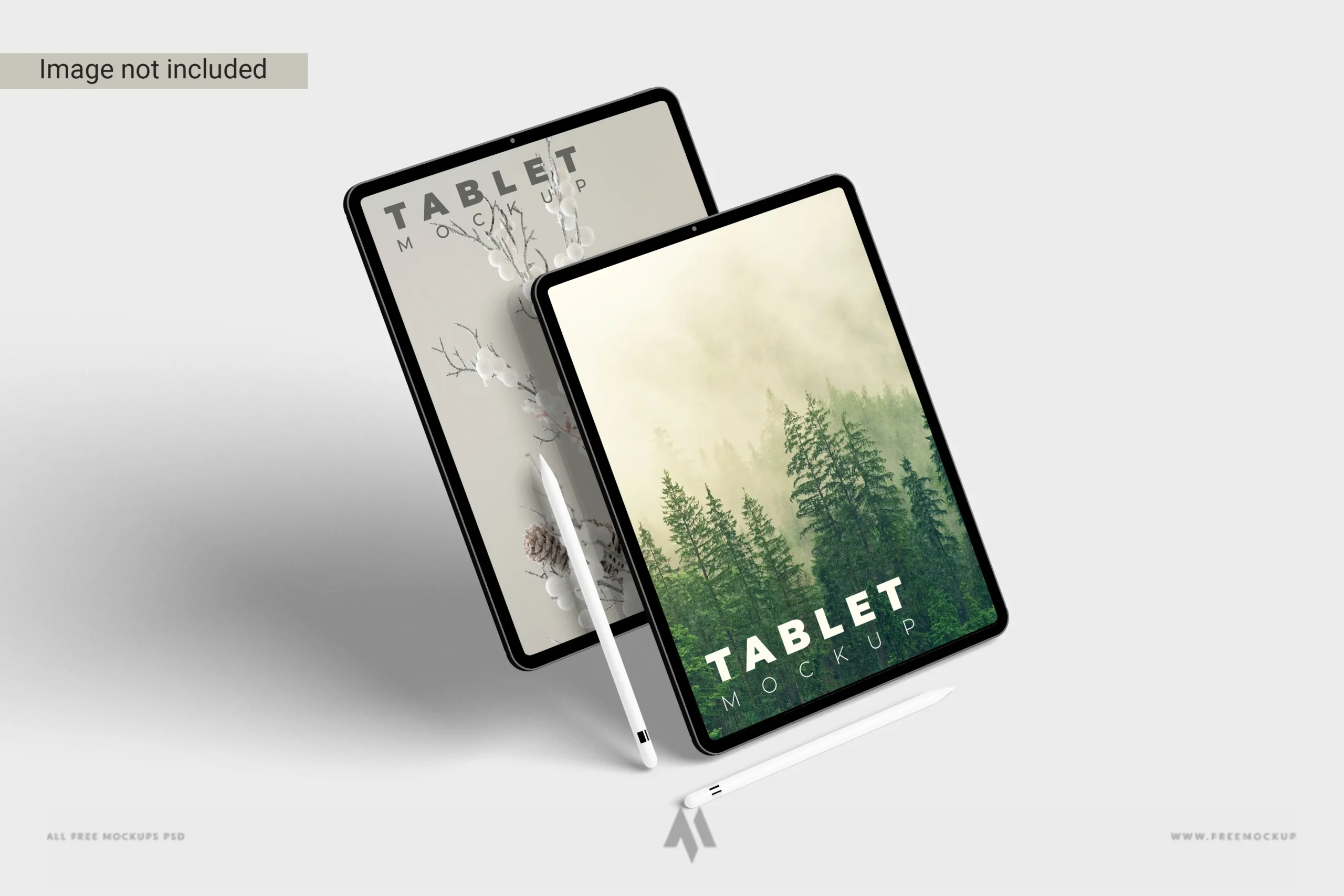 Mockup iPad Pro có bút Apple Pencils