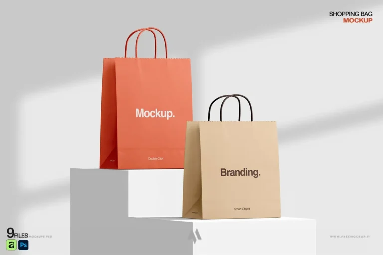 Bộ Mockup túi Giấy Kraft miễn phí