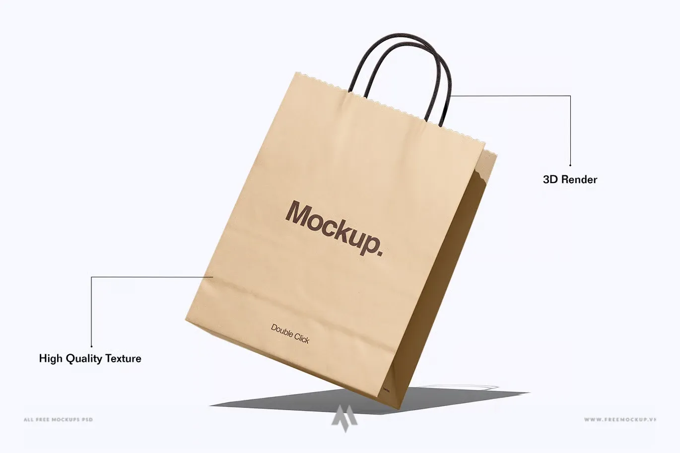 Mockup túi Giấy Kraft miễn phí