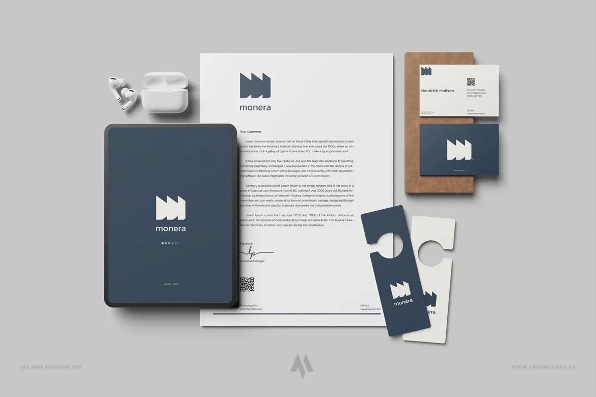 Mockup bộ nhận diện thương hiệu