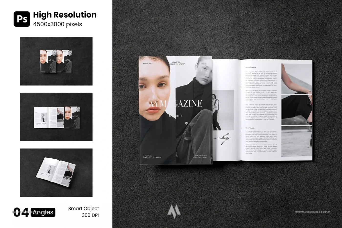 Mockup A4 Magazine miễn phí PSD