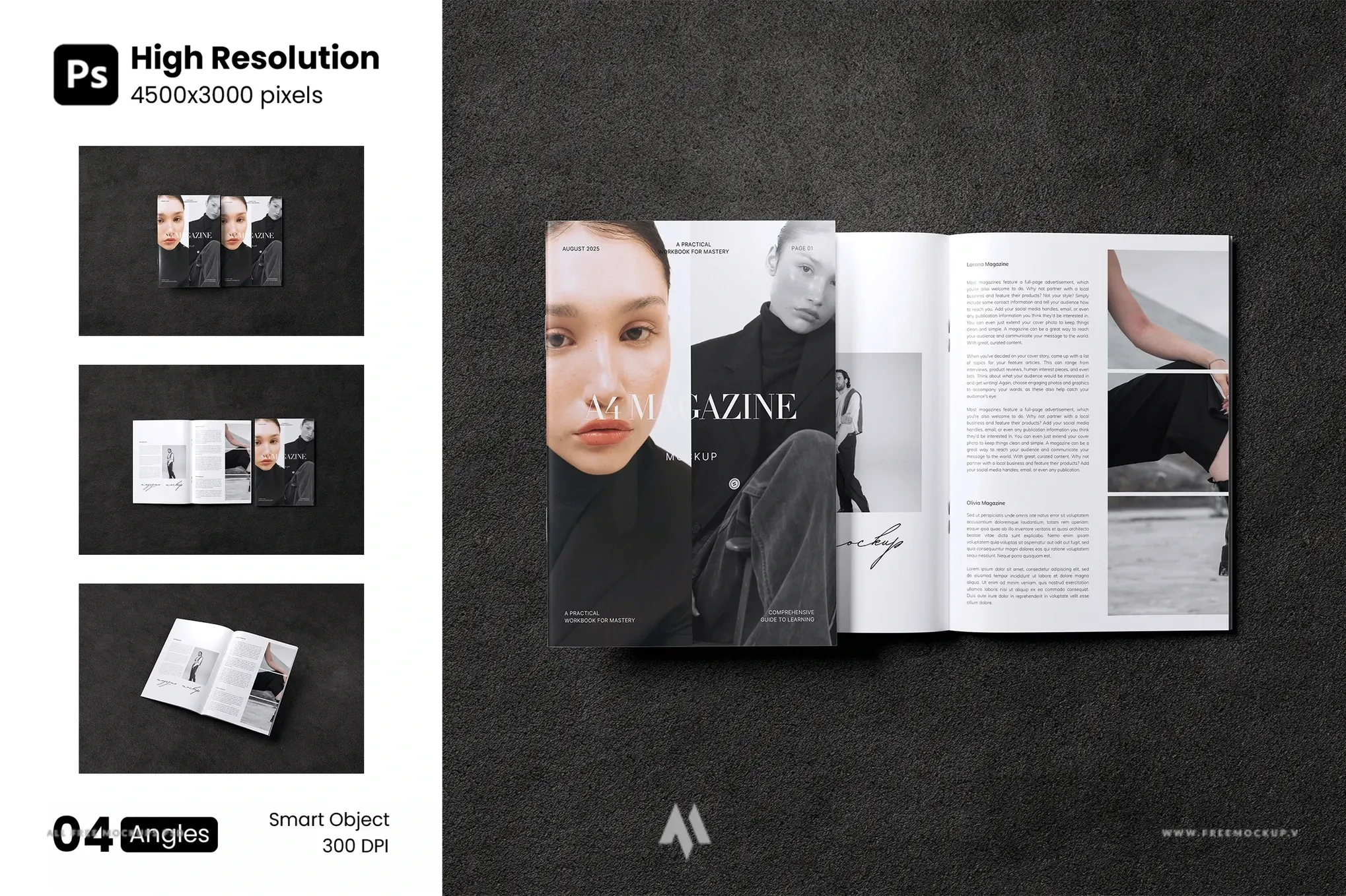Mockup A4 Magazine miễn phí PSD