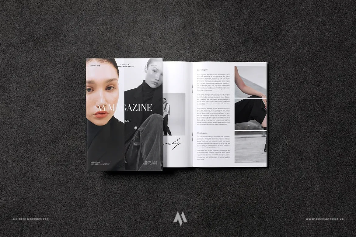 Mockup A4 Magazine miễn phí PSD