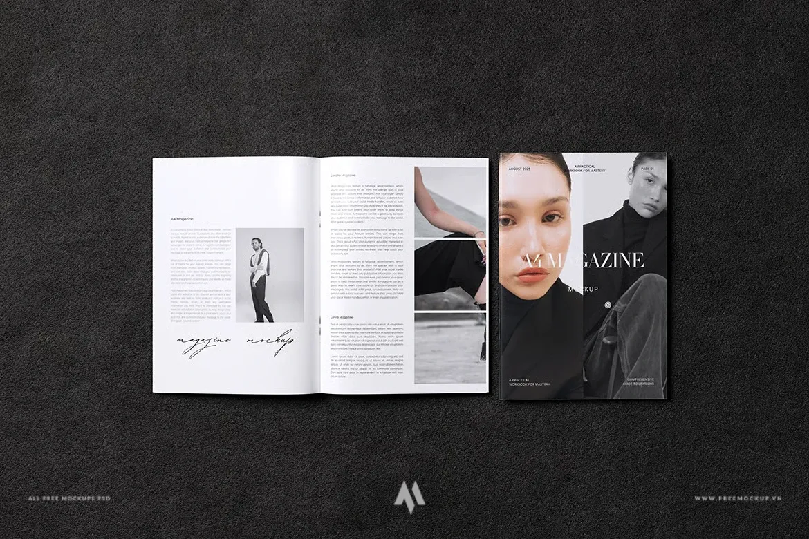 Mockup A4 Magazine miễn phí PSD