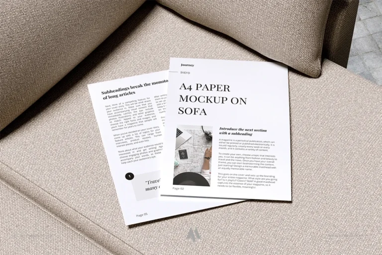 Mockup tờ rơi, tờ giới thiệu A4