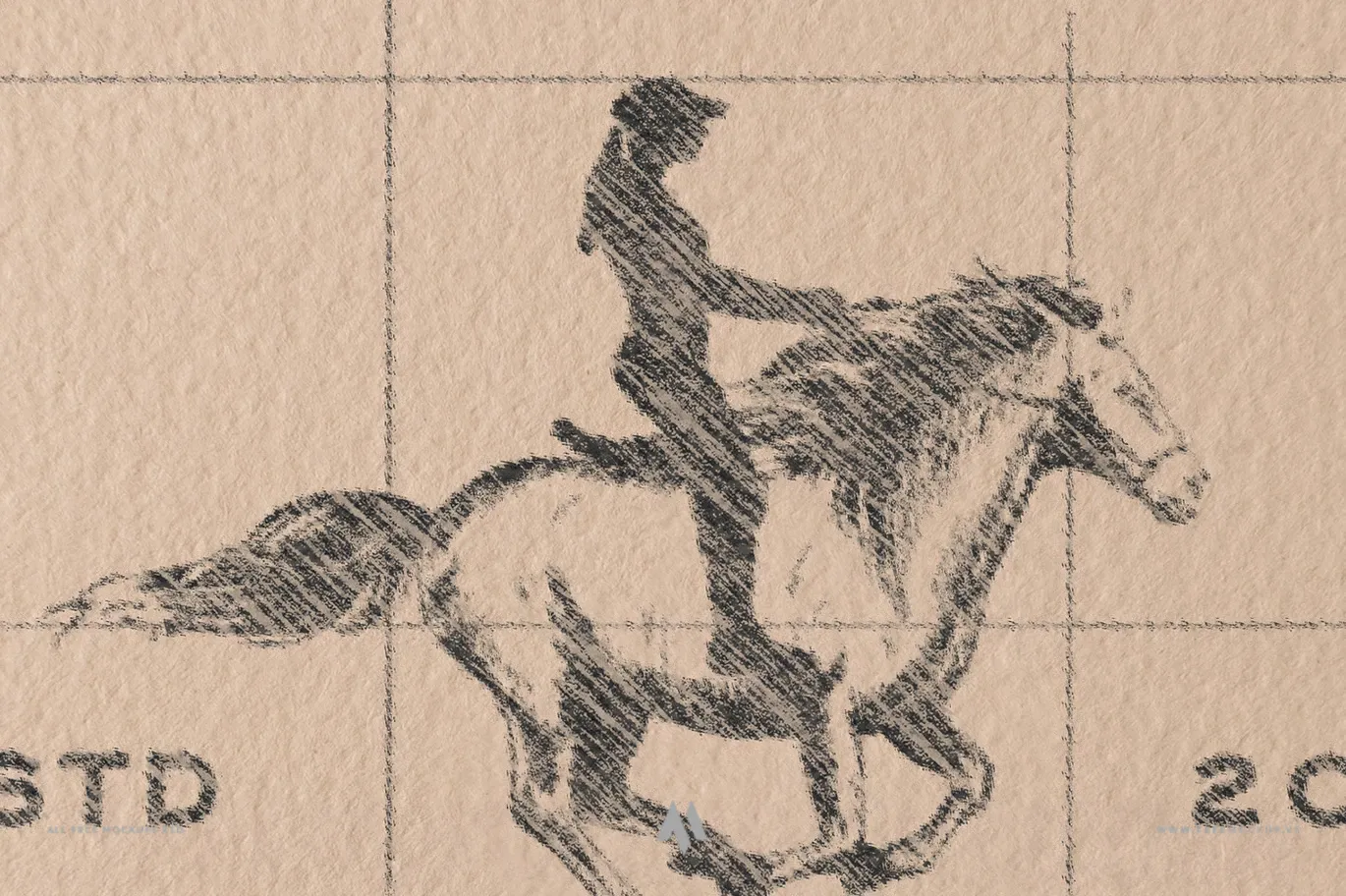 Mockup logo phác thảo trên giấy