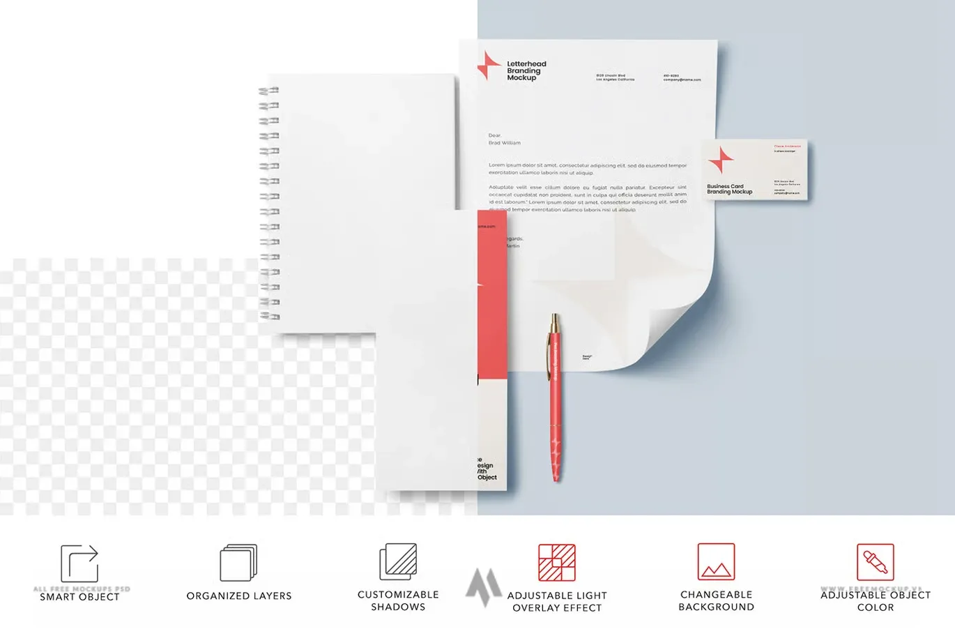 Mockup Văn Phòng Phẩm miễn phí