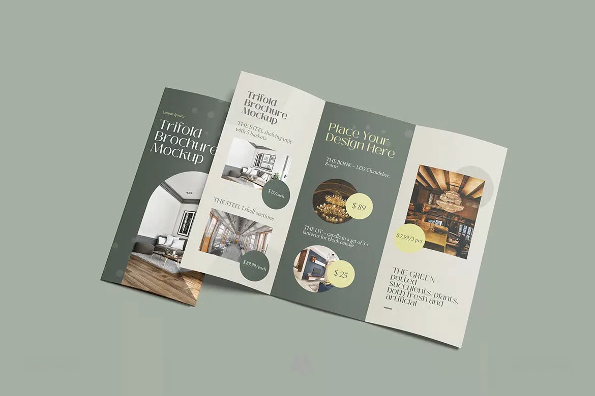 Mockup tờ rơi A4 gập 3 miễn phí PSD