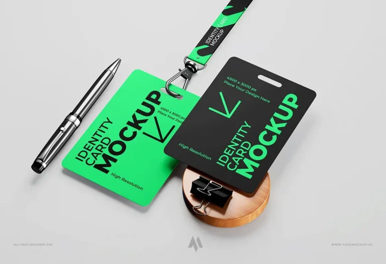 Mockup thẻ đeo ID chuyên nghiệp