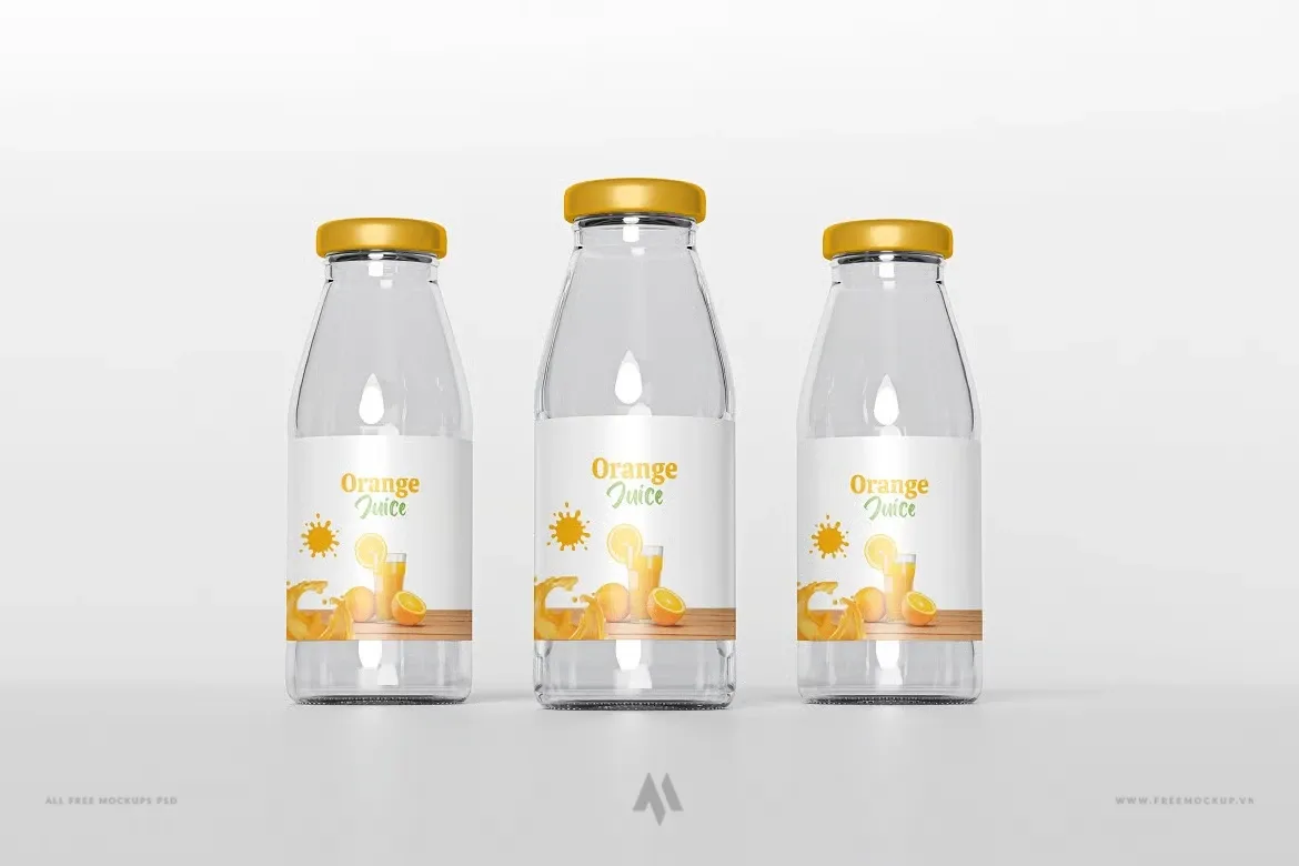 Mockup chai nước ép đẹp mắt