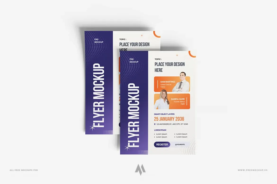 Mockup tờ giới thiệu A4