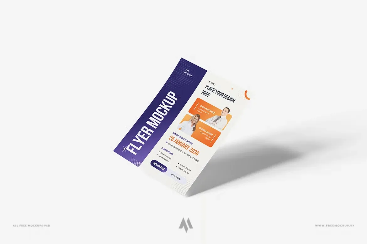 Mockup tờ giới thiệu A4