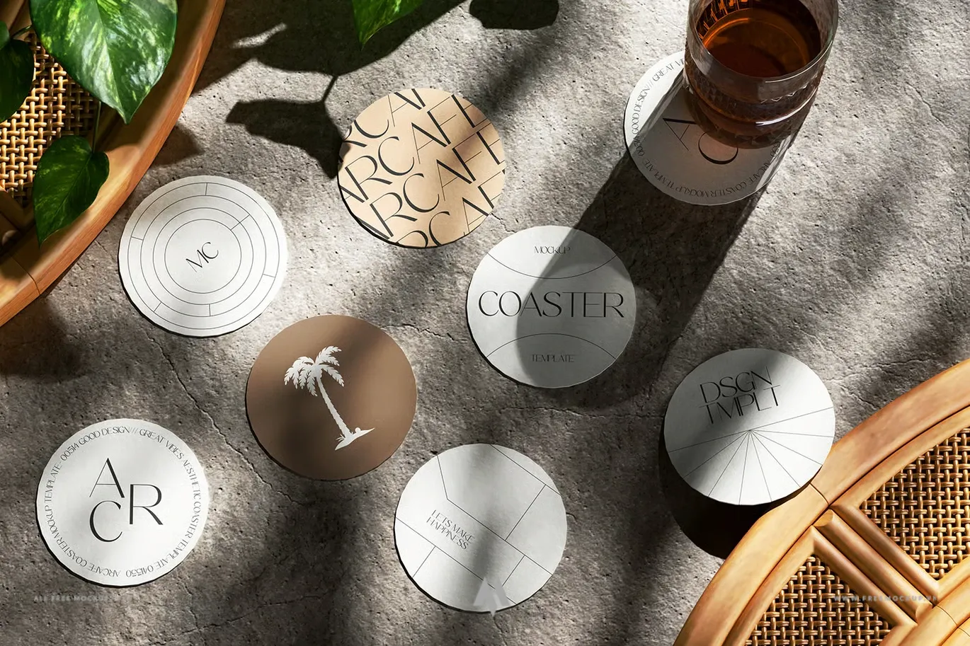 Mockup đế lót ly