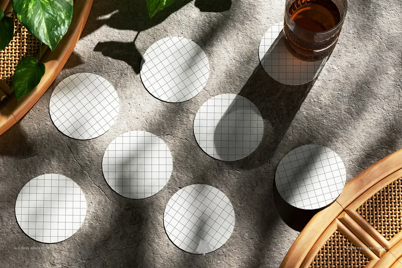 Mockup đế lót ly