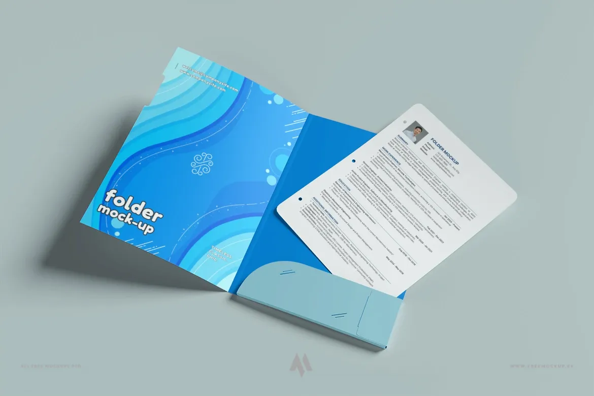 Mockup kẹp tài kiệu A4