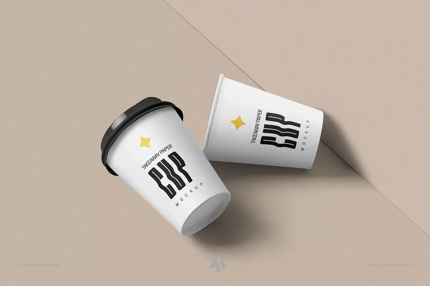 Mockup cốc coffee giấy mang đi