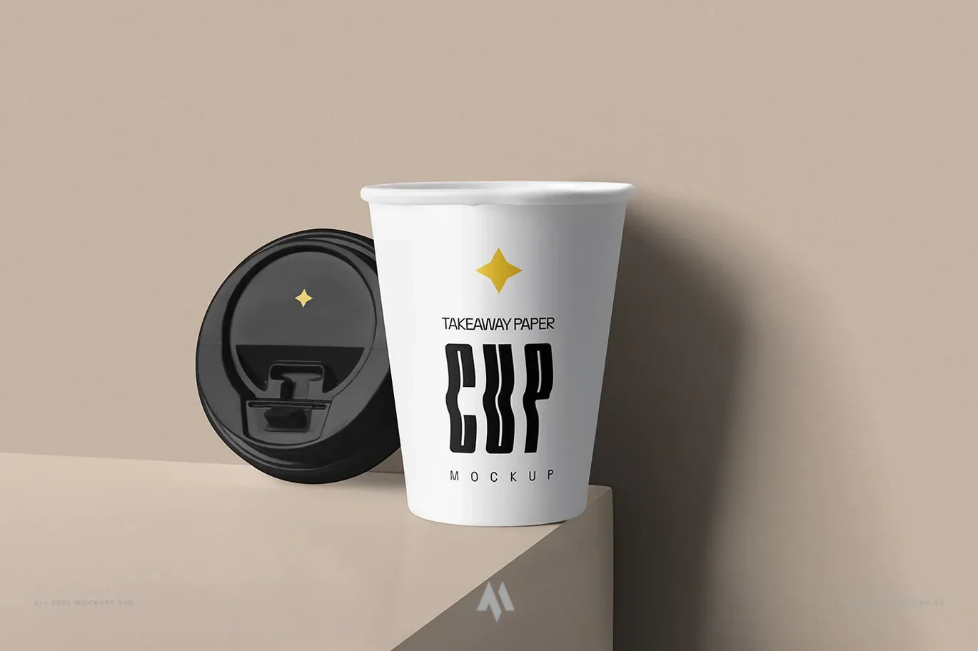 Mockup cốc coffee giấy mang đi