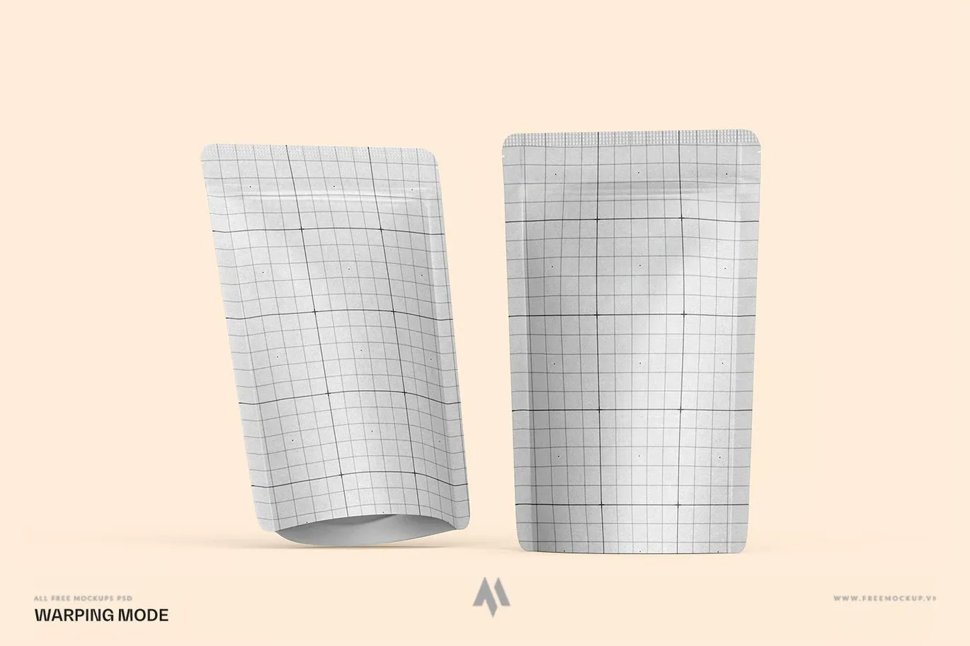 Mockup túi zip giấy Kraft