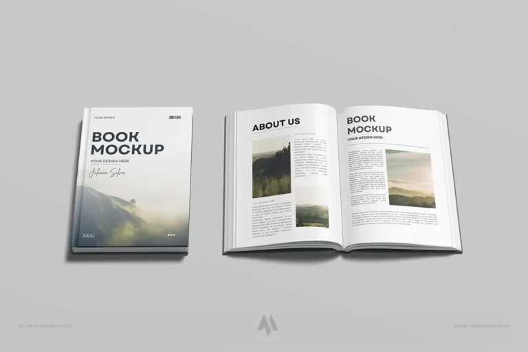 Mockup sách bìa cứng miễn phí