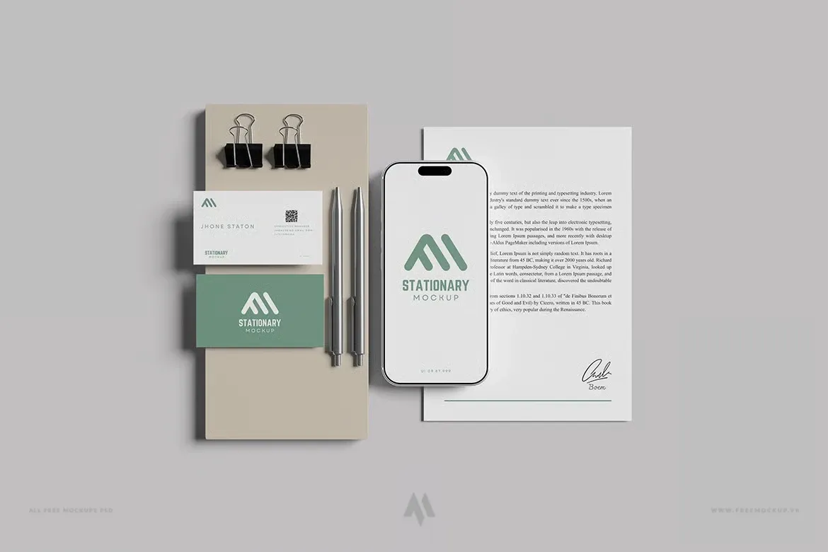 Nâng tầm thương hiệu với Mockup văn phòng phẩm chuyên nghiệp