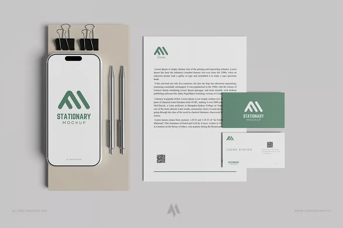Mockup văn phòng phẩm chuyên nghiệp