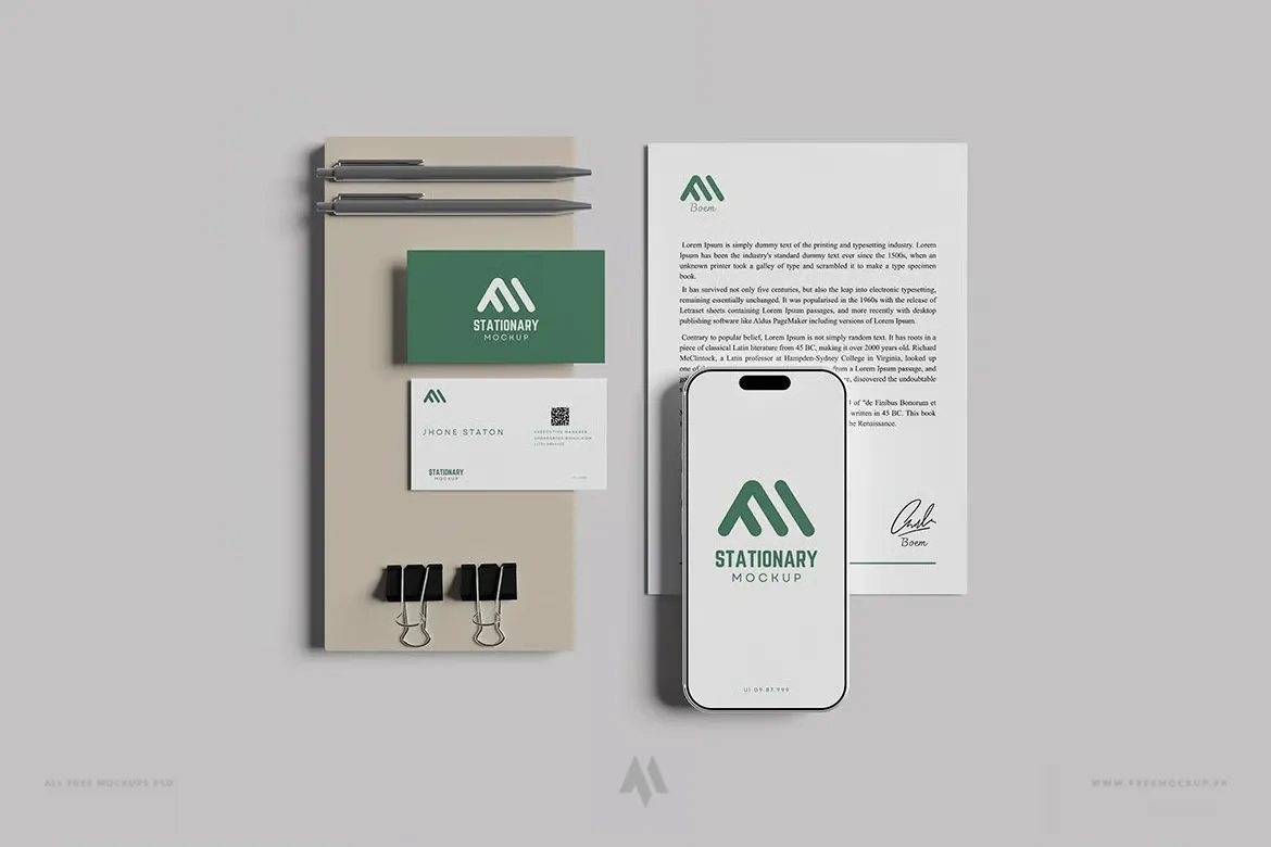 Mockup văn phòng phẩm chuyên nghiệp