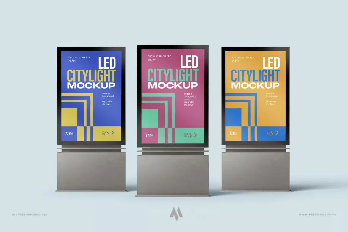 Mockup LED Citylight: Nâng Tầm Quảng Cáo Ấn Tượng!