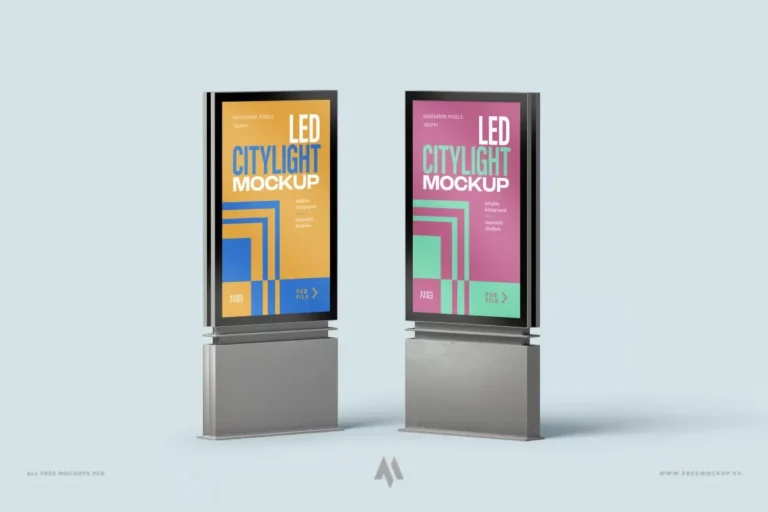 Mockup quảng cáo hộp đèn LED Citylight