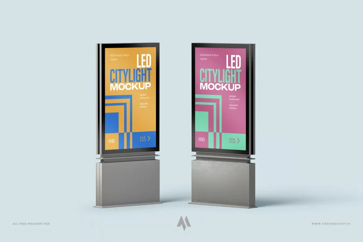 Mockup quảng cáo LED Citylight