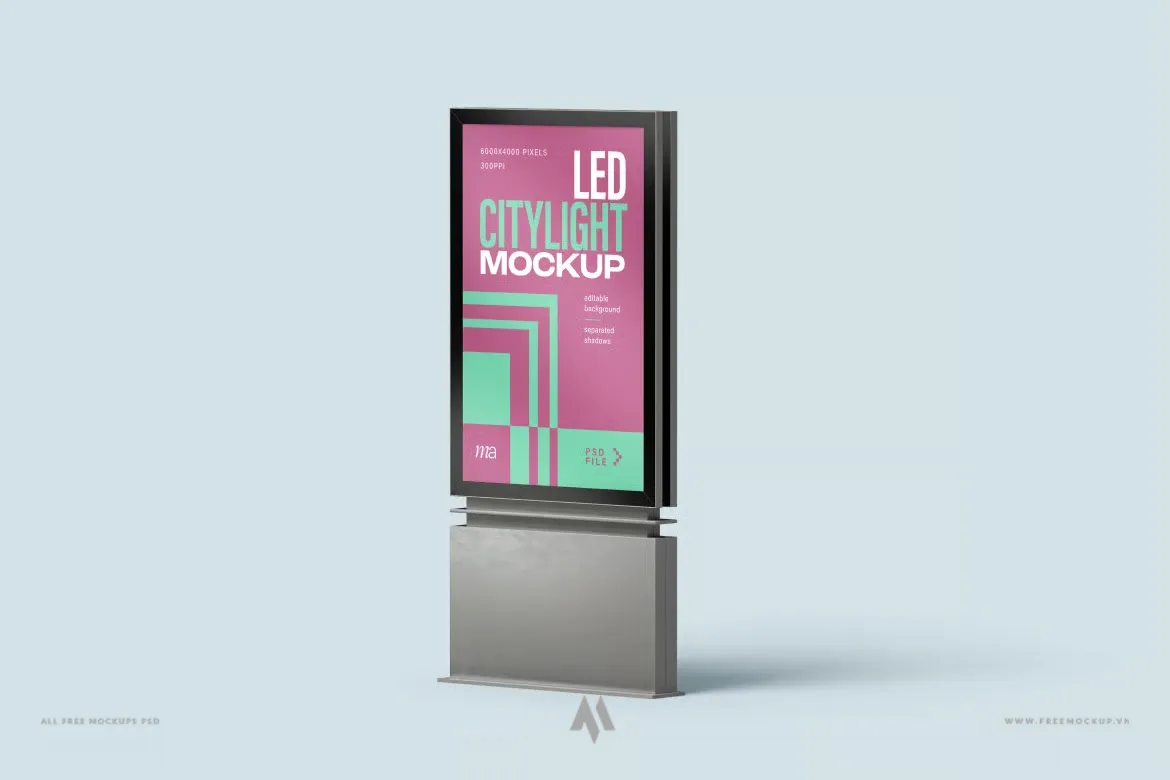 Mockup quảng cáo LED Citylight