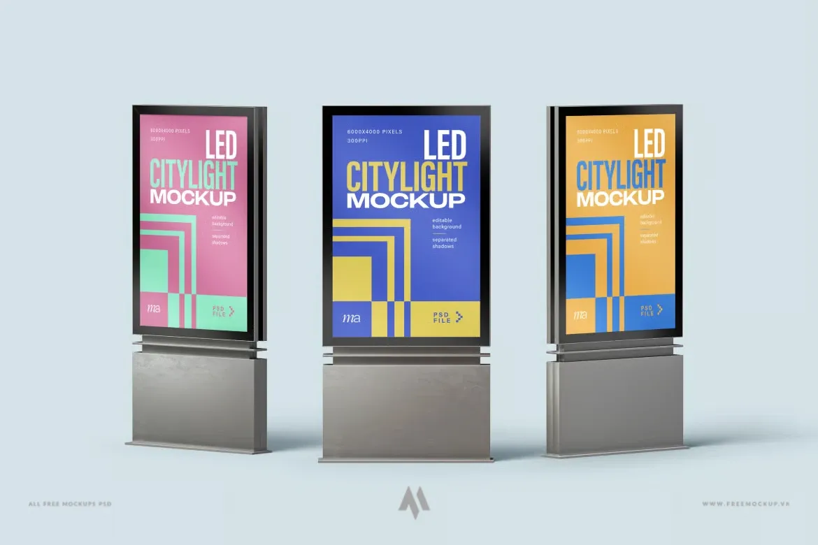 Mockup quảng cáo LED Citylight