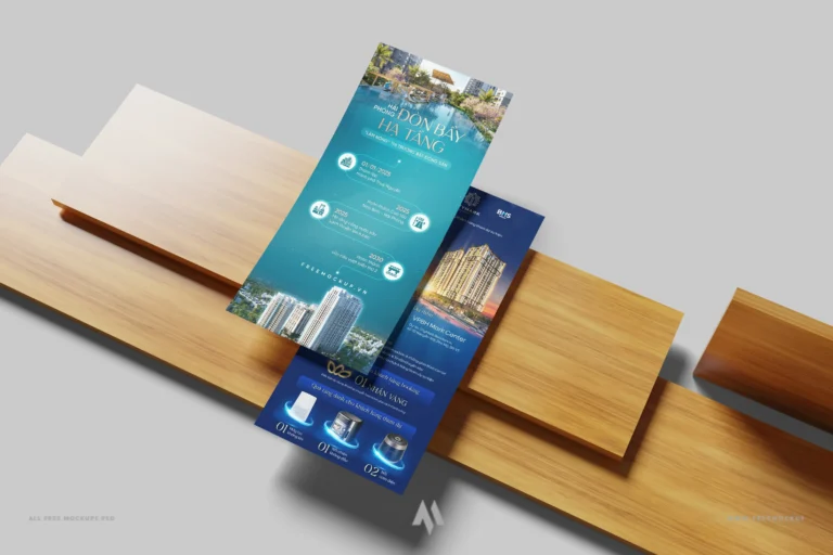 Mockup tờ rơi quảng cáo khổ dọc