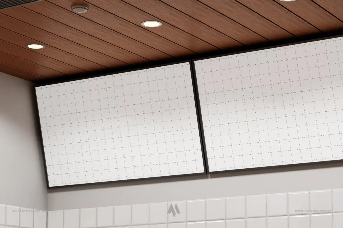 Mockup menu treo tường