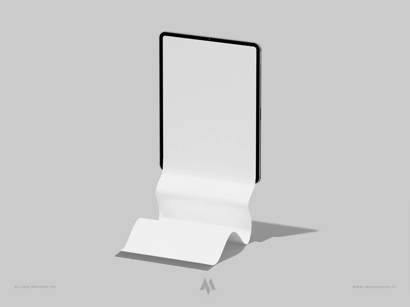 Mockup banner ipad cuộn dài 