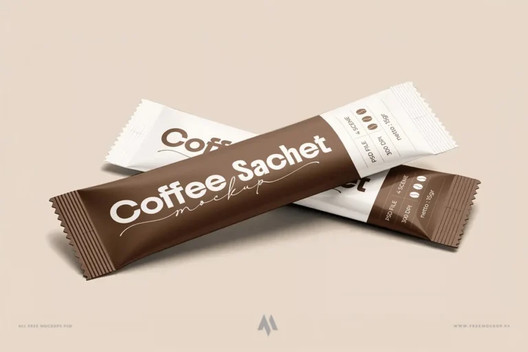 Mockup gói coffee miễn phí