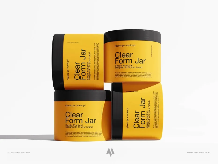 Mockup lọ nhựa miễn phí
