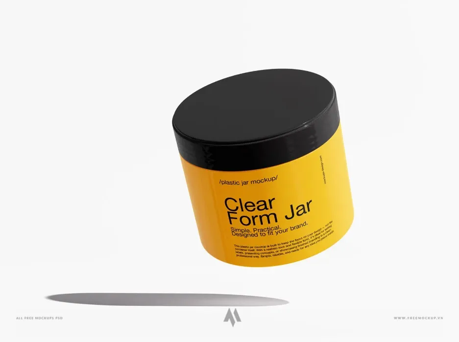 Mockup lọ nhựa miễn phí