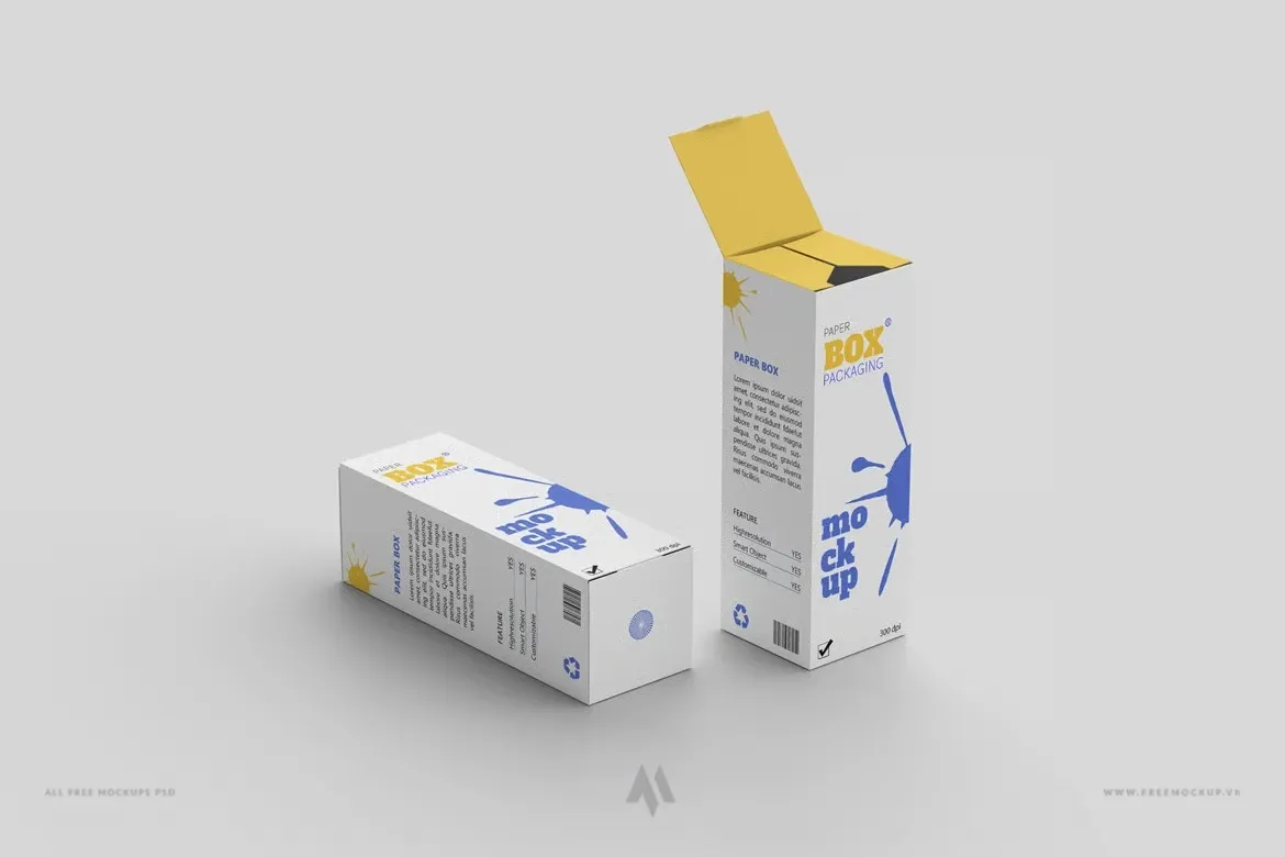 Bộ mockup bao bì ộp Giấy