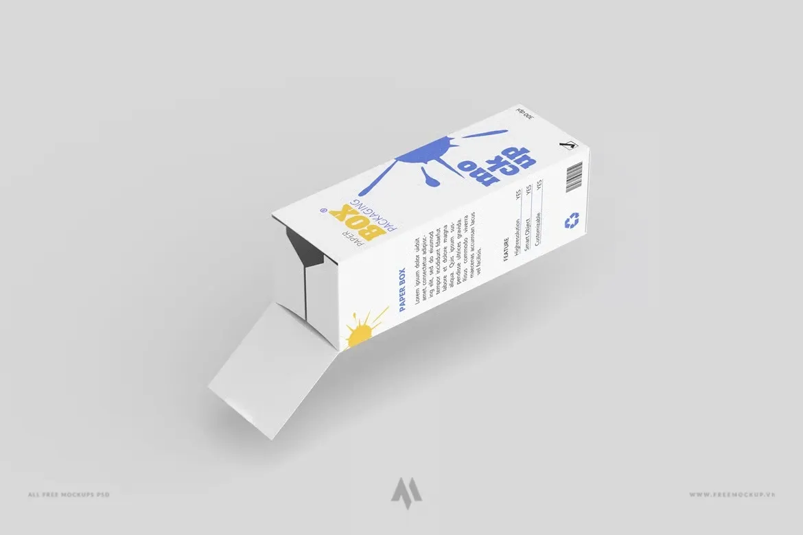 Bộ mockup bao bì ộp Giấy