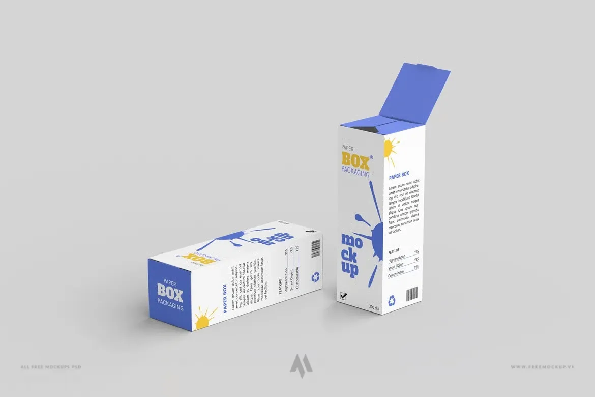 Bộ mockup bao bì ộp Giấy