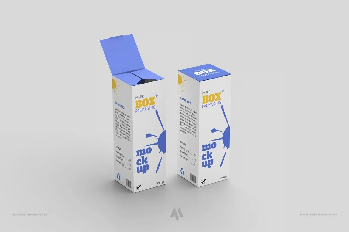 Bộ mockup bao bì ộp Giấy