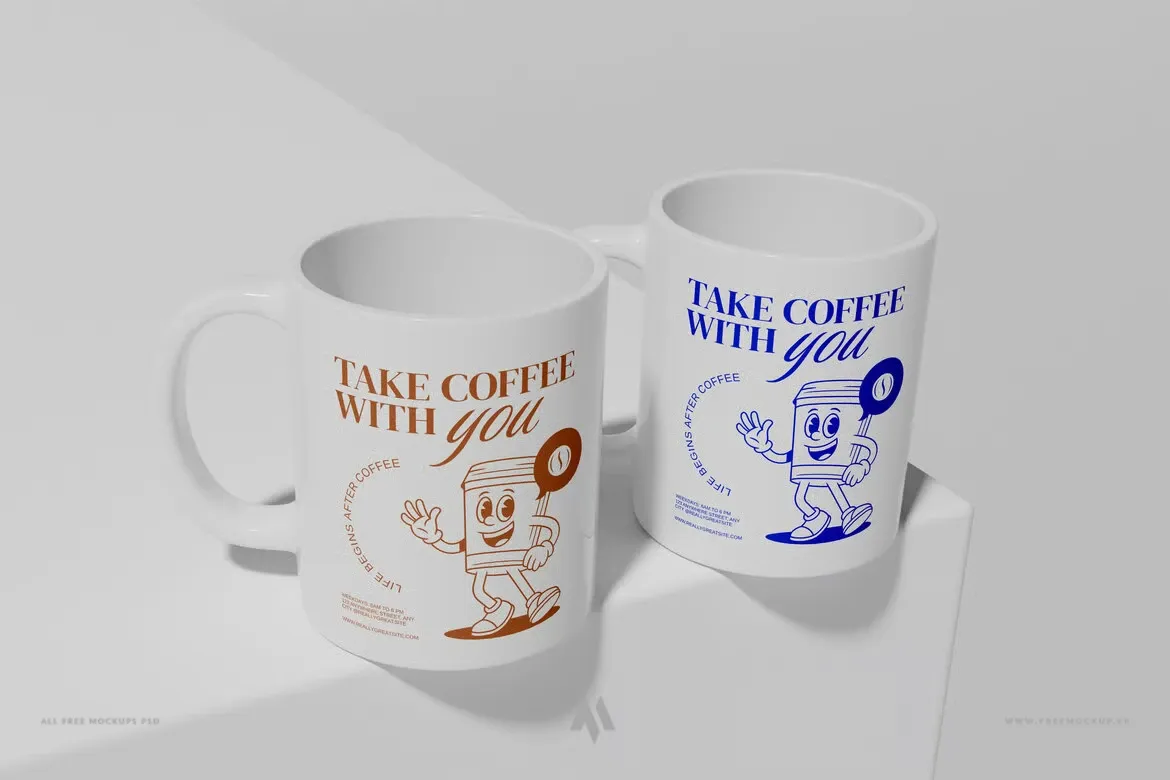 Mockup cốc sứ miễn phí PSD