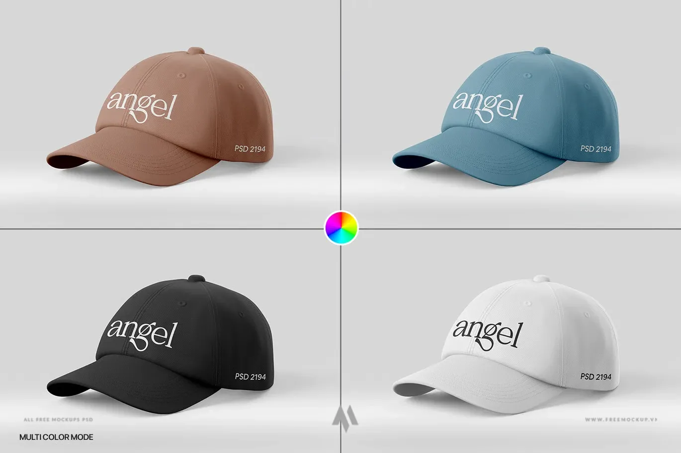 Bộ mockup mũ lưỡi trai thời trang