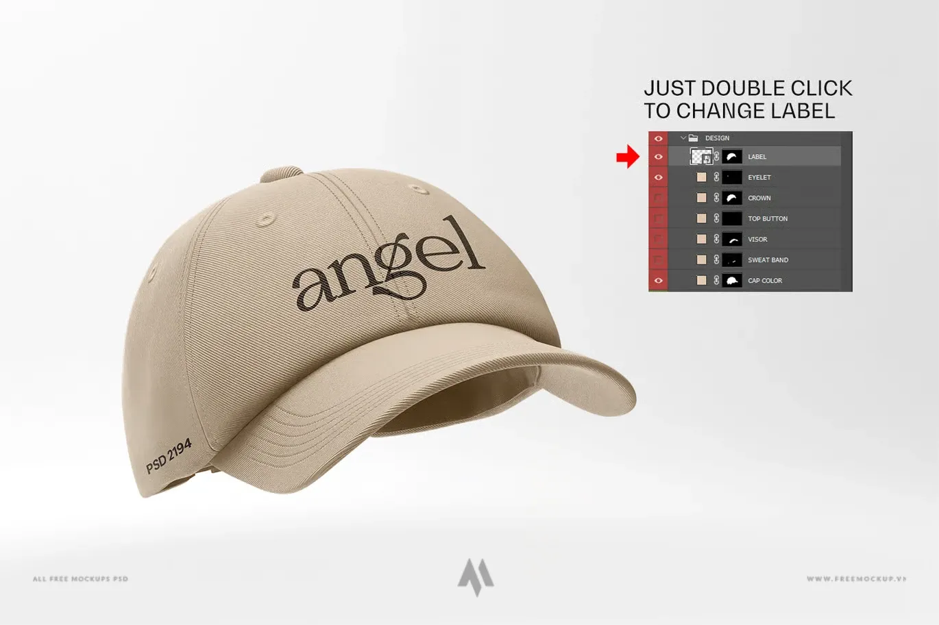 Bộ mockup mũ lưỡi trai thời trang