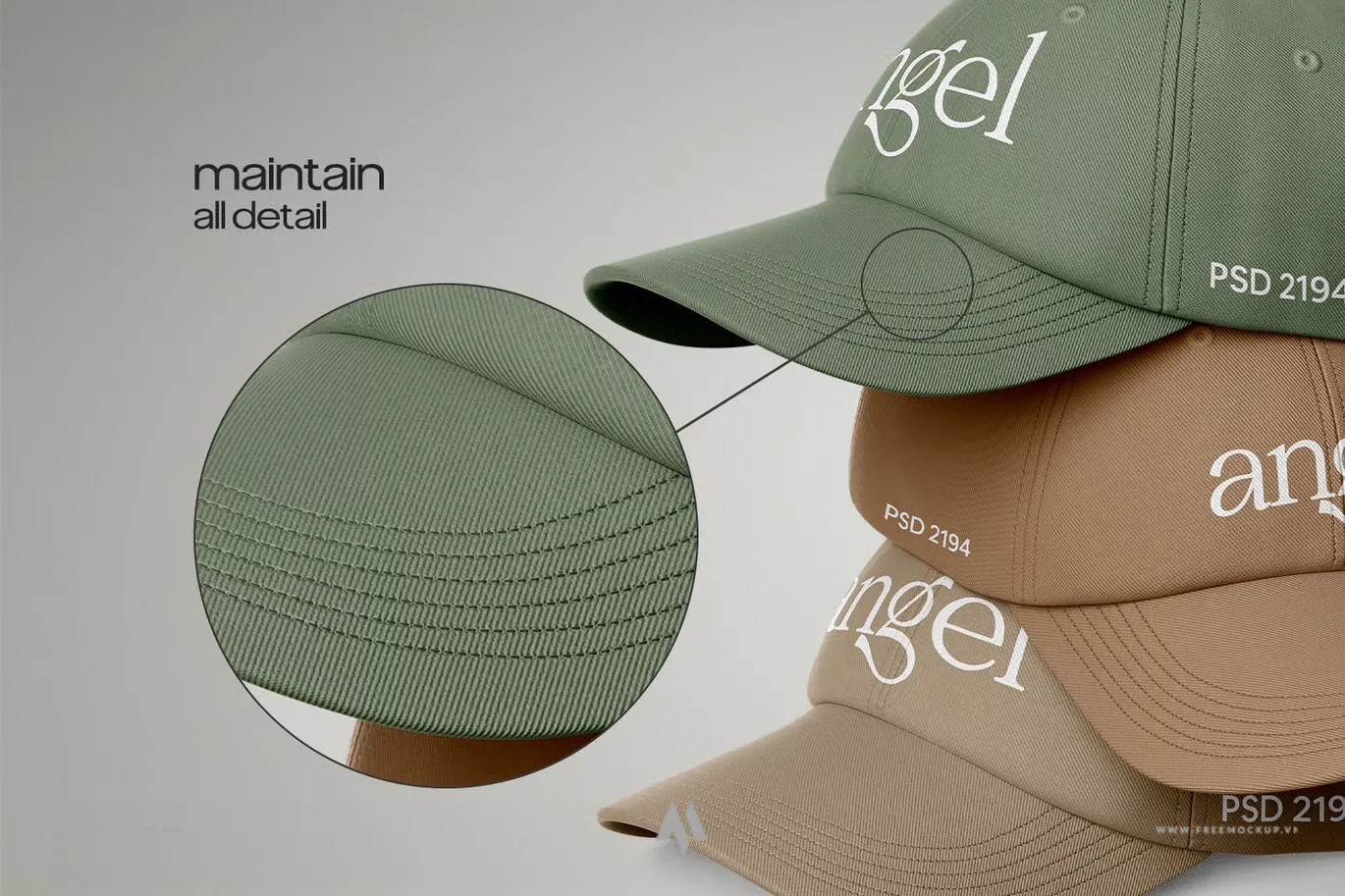 Bộ mockup mũ lưỡi trai thời trang